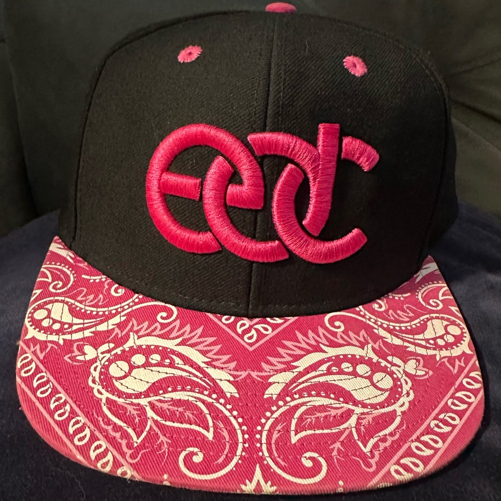 2014 Rare EDC Pink/Black Paisley Print Trucker Hat